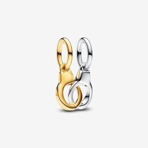 Authentic Openable and Splittable Handcuffs Dangle Pandora Charm